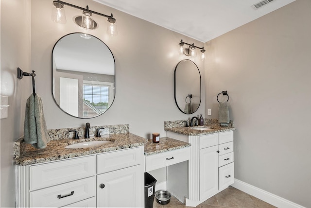 1022 Forest Hill Dr, Lawrenceburg, KY 40342 - full bathroom with two vanities and tile patterned flooring