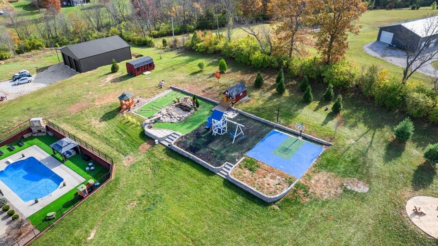1022 Forest Hill Dr, Lawrenceburg, KY 40342 - bird's eye view of a pool