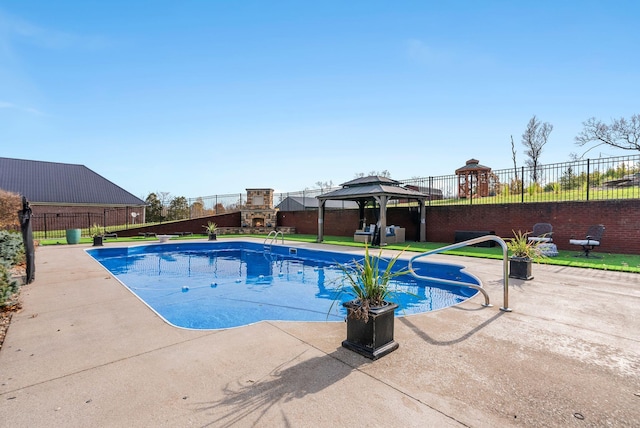 1022 Forest Hill Dr, Lawrenceburg, KY 40342 - view of swimming pool with a gazebo and a patio area