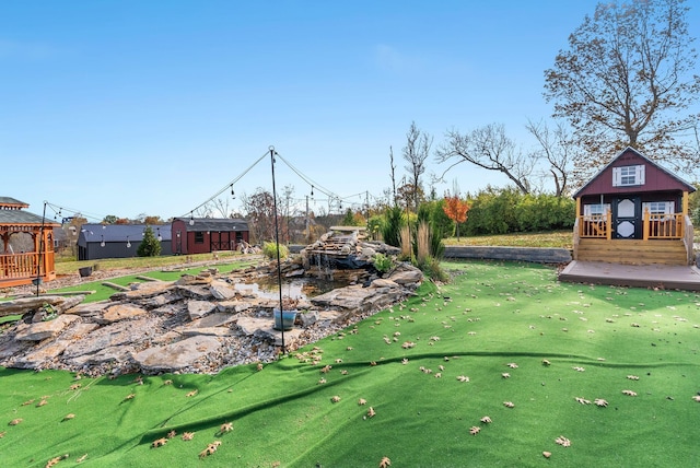 1022 Forest Hill Dr, Lawrenceburg, KY 40342 - view of yard with a gazebo