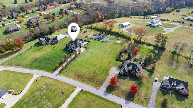 1022 Forest Hill Dr, Lawrenceburg, KY 40342 - aerial overview of property's location with nearby suburban area