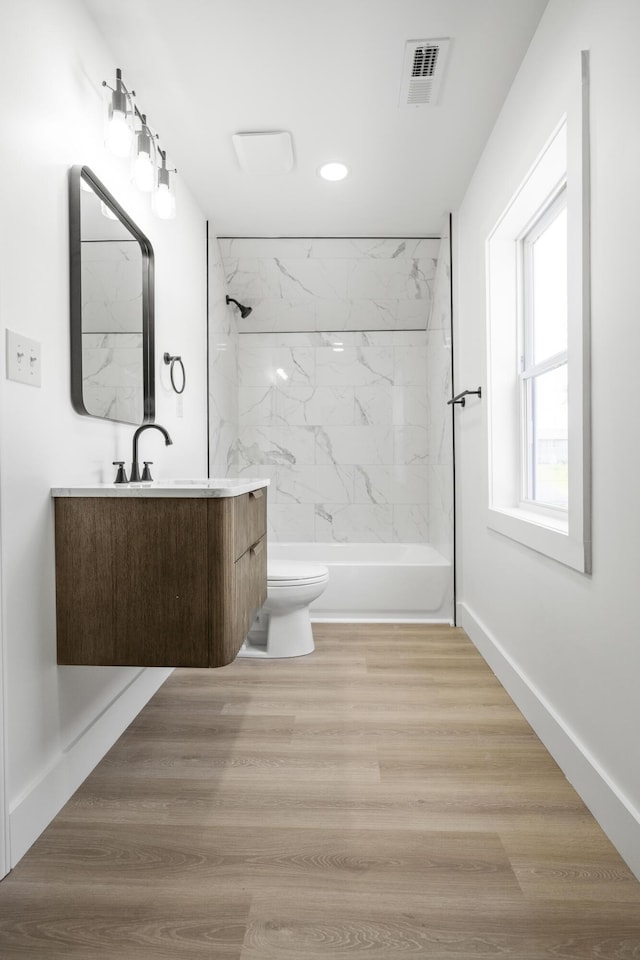 460 Spring St, Mt Sterling, KY 40353 - bathroom featuring vanity, a marble finish shower, and recessed lighting