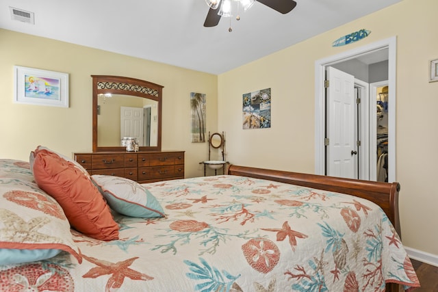 102 Dickinson Ct, Georgetown, KY 40324 - bedroom with wood finished floors and a ceiling fan