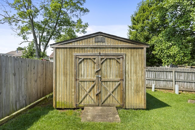 102 Dickinson Ct, Georgetown, KY 40324 - view of shed with a fenced backyard