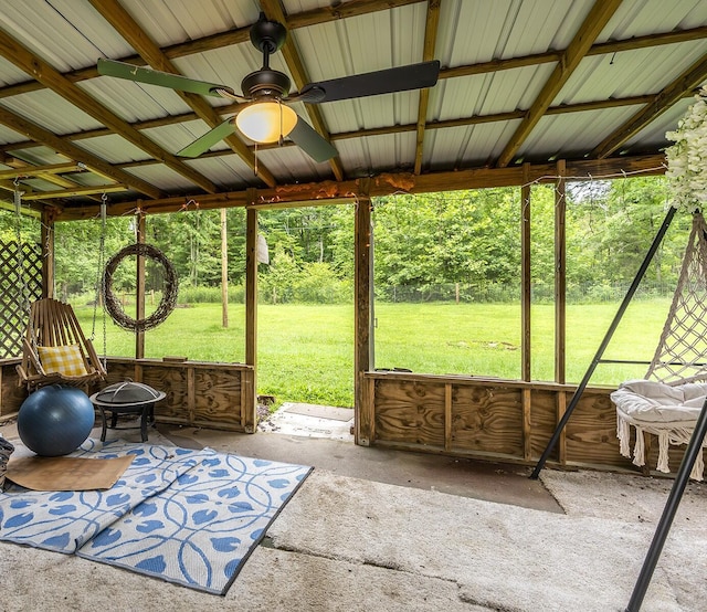 1390 Ky Highway 698, Stanford, KY 40484 - view of patio / terrace with an outdoor fire pit and ceiling fan