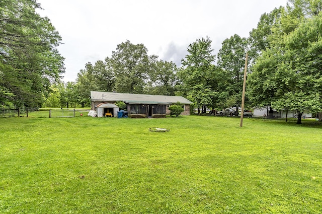 1390 Ky Highway 698, Stanford, KY 40484 - view of yard with an outbuilding and view of wooded area