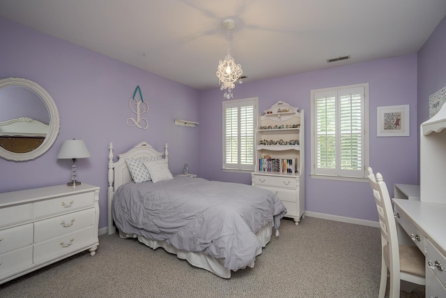 768 Emmett Creek Ln, Lexington, KY 40515 - bedroom featuring light carpet and a chandelier