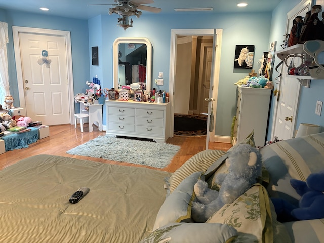 260 Beech Fork Blvd, Clay City, KY 40312 - bedroom featuring wood finished floors and recessed lighting
