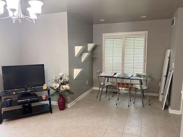 260 Beech Fork Blvd, Clay City, KY 40312 - tiled dining area with a chandelier and recessed lighting