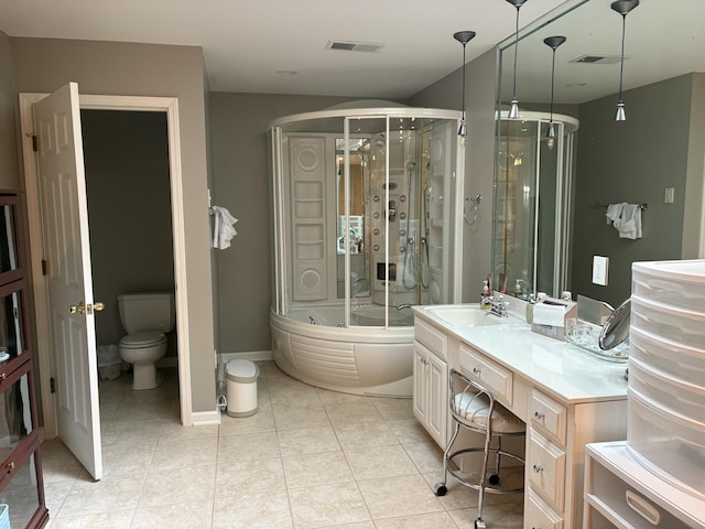 260 Beech Fork Blvd, Clay City, KY 40312 - full bath featuring a bathtub, a stall shower, vanity, and tile patterned floors