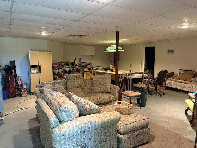 260 Beech Fork Blvd, Clay City, KY 40312 - living area featuring carpet and a paneled ceiling