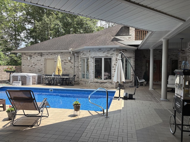 260 Beech Fork Blvd, Clay City, KY 40312 - outdoor pool featuring a patio area, outdoor dining area, a hot tub, and a grill