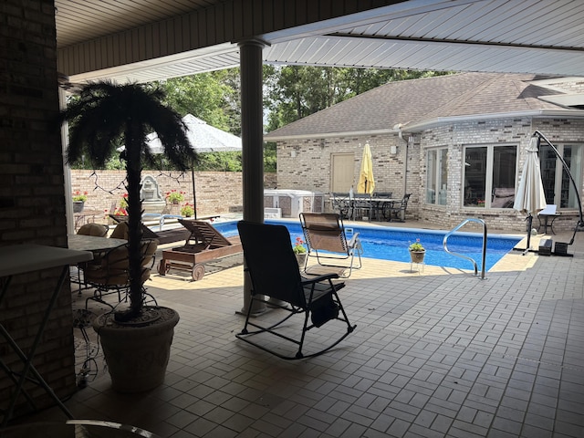 260 Beech Fork Blvd, Clay City, KY 40312 - view of swimming pool with outdoor dining area and a patio
