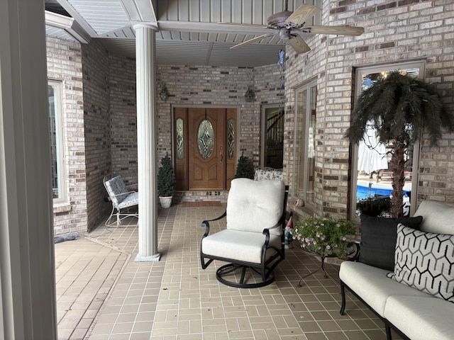 260 Beech Fork Blvd, Clay City, KY 40312 - porch with ceiling fan