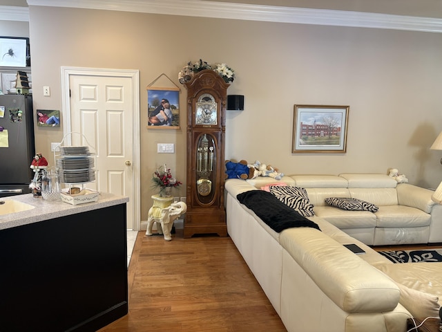 260 Beech Fork Blvd, Clay City, KY 40312 - living area featuring crown molding and light wood-style floors