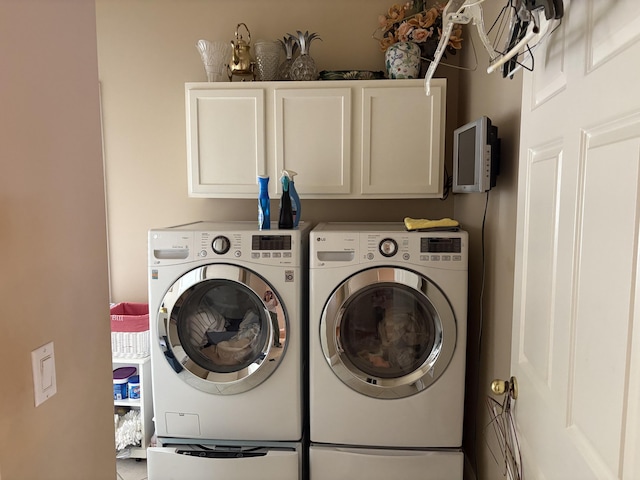 260 Beech Fork Blvd, Clay City, KY 40312 - laundry room with cabinet space and washing machine and dryer