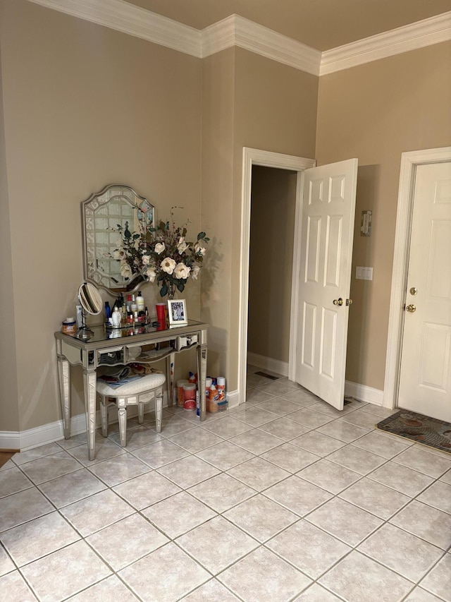 260 Beech Fork Blvd, Clay City, KY 40312 - dining room with ornamental molding and light tile patterned floors