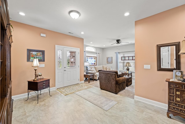 111 Acorn Path, Georgetown, KY 40324 - entrance foyer with ceiling fan and recessed lighting