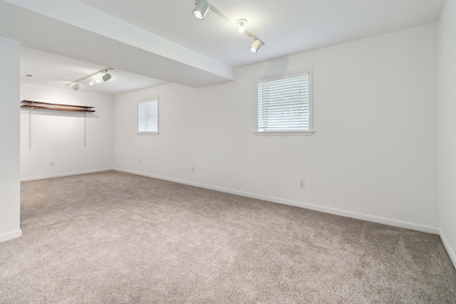3852 Heimbaugh Ln, Lexington, KY 40514 - basement featuring track lighting and carpet