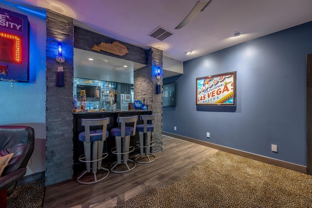 315 Whispering Brook Dr, Nicholasville, KY 40356 - indoor bar with wood finished floors and baseboards