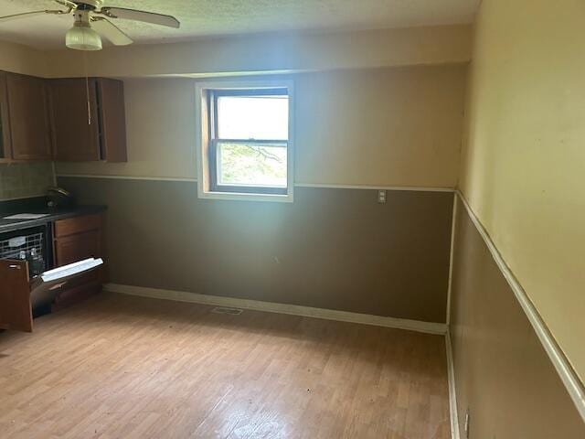 977 Muddy Creek Rd, Winchester, KY 40391 - kitchen with light wood finished floors and ceiling fan