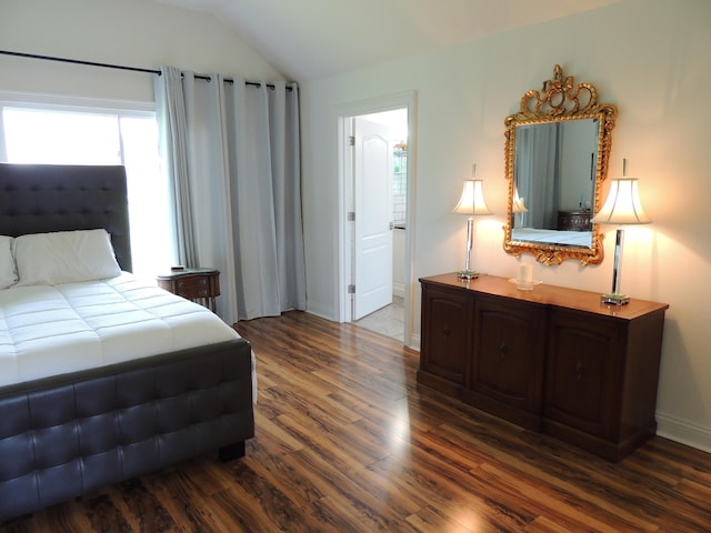 13 Scotland Dr, Frankfort, KY 40601 - bedroom with dark wood-type flooring and lofted ceiling