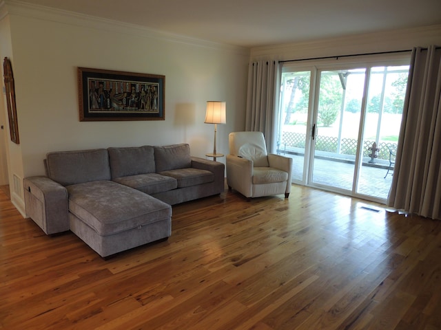 13 Scotland Dr, Frankfort, KY 40601 - living room with ornamental molding and wood finished floors