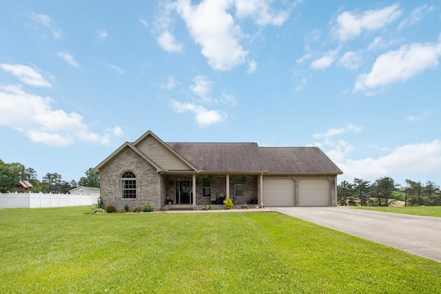 195 Couch Baker Ln, London, KY 40744 - single story home featuring a garage, driveway, covered porch, and brick siding