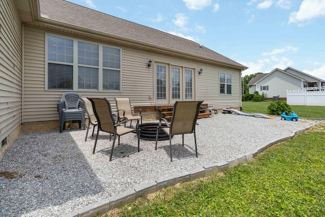 195 Couch Baker Ln, London, KY 40744 - view of patio / terrace featuring a fire pit
