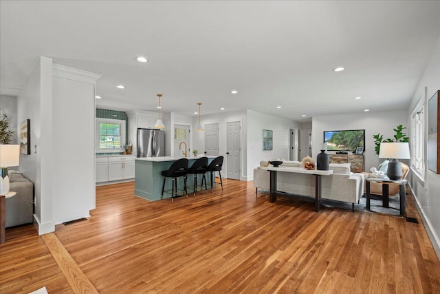 2940 Southview Dr, Lexington, KY 40503 - living room with light wood finished floors and recessed lighting