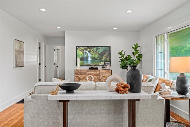 2940 Southview Dr, Lexington, KY 40503 - living area featuring wood finished floors and recessed lighting