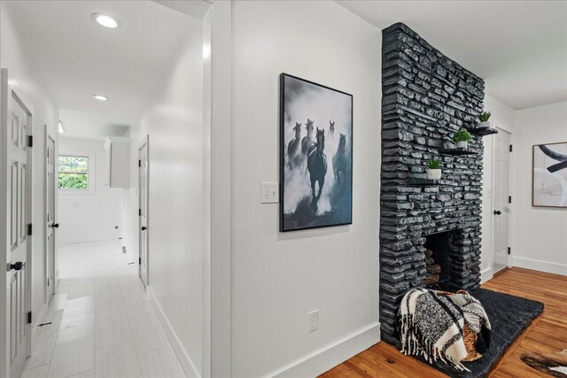2940 Southview Dr, Lexington, KY 40503 - hall with recessed lighting and light wood-style floors