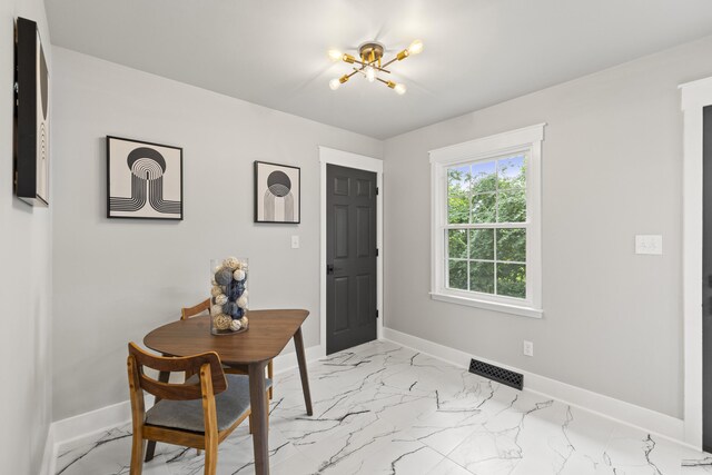 110 Flinn Ct, Georgetown, KY 40324 - foyer with a chandelier and light marble finish floors