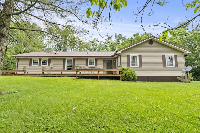 1651 Waits Rd, Cynthiana, KY 41031 - rear view of property featuring a deck and a yard