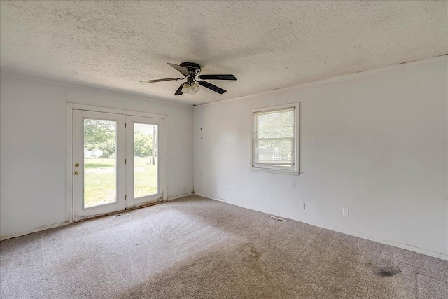 16 Meadowbrook Dr, Frankfort, KY 40601 - carpeted empty room with plenty of natural light, ceiling fan, and a textured ceiling