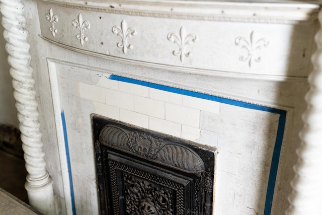 411 High St, Paris, KY 40361 - detailed view of a tile fireplace