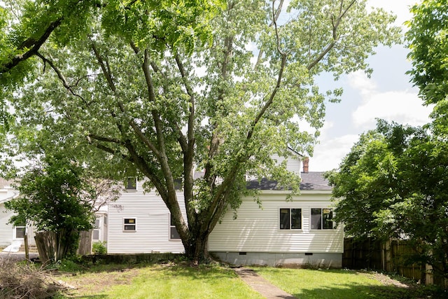 411 High St, Paris, KY 40361 - back of house with crawl space and a shingled roof