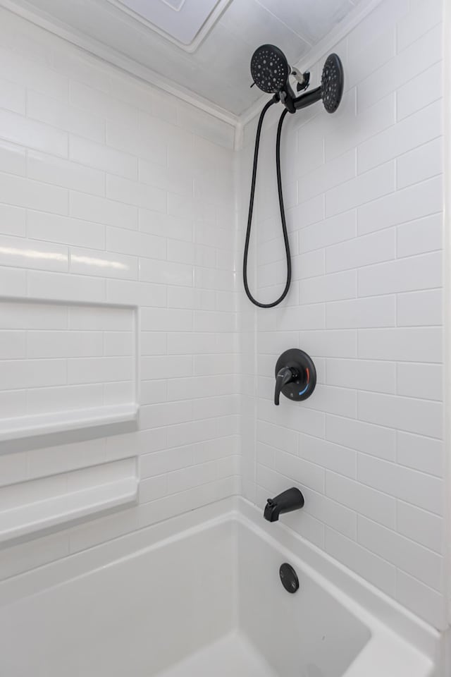 111 Hagan Ct, Lancaster, KY 40444 - bathroom with crown molding and shower / tub combination