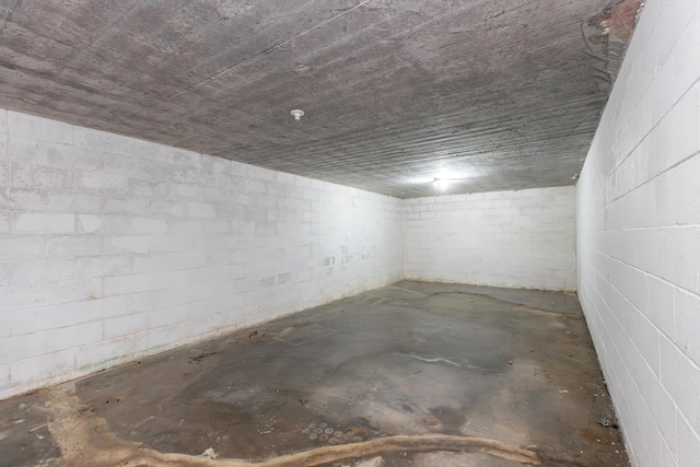 111 Hagan Ct, Lancaster, KY 40444 - unfinished basement with concrete block wall