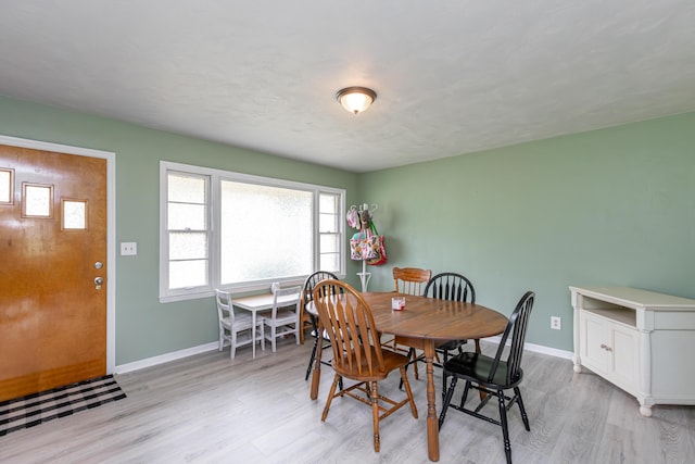 111 Hagan Ct, Lancaster, KY 40444 - dining space featuring light wood-style floors and baseboards