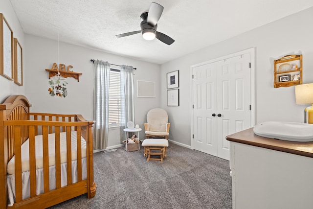 155 Barren River Blvd, Georgetown, KY 40324 - bedroom featuring carpet floors, a closet, a nursery area, and a ceiling fan