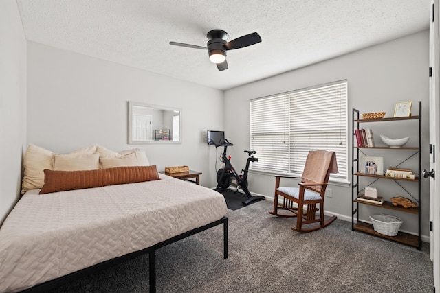 155 Barren River Blvd, Georgetown, KY 40324 - carpeted bedroom with a ceiling fan and a textured ceiling