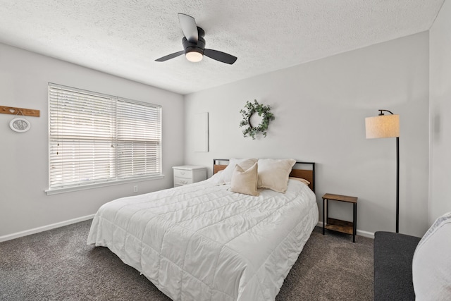 155 Barren River Blvd, Georgetown, KY 40324 - bedroom featuring carpet flooring, a textured ceiling, and a ceiling fan