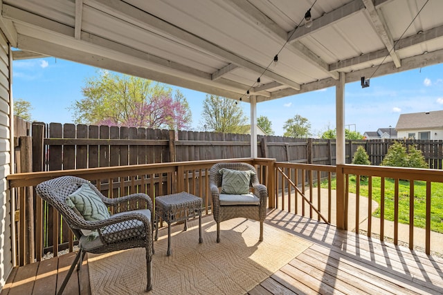 155 Barren River Blvd, Georgetown, KY 40324 - wooden terrace with a fenced backyard