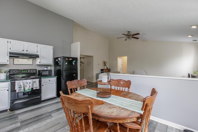4026 Briar Creek Dr, Lawrenceburg, KY 40342 - dining space featuring a ceiling fan and light wood-type flooring
