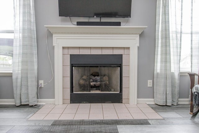 4026 Briar Creek Dr, Lawrenceburg, KY 40342 - detailed view of wood finished floors and a tile fireplace