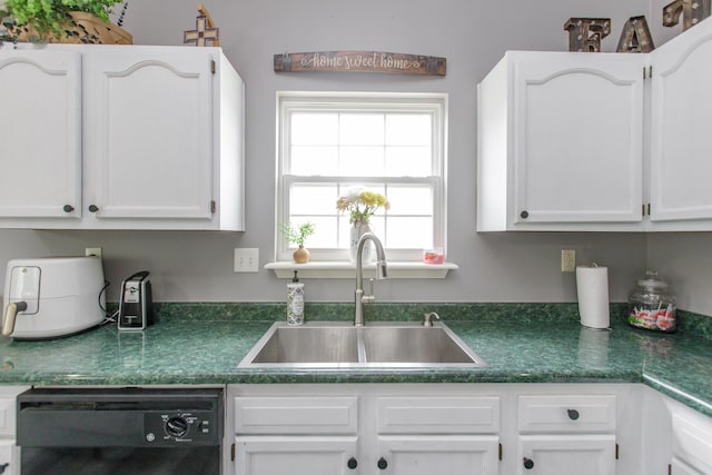 4026 Briar Creek Dr, Lawrenceburg, KY 40342 - kitchen featuring dishwasher, white cabinetry, and dark countertops