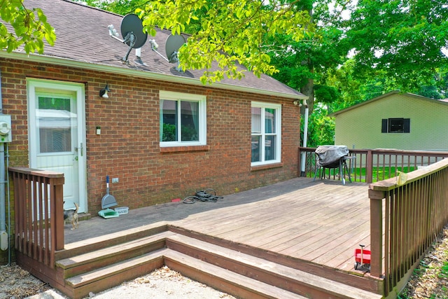 168 Perry Ln, London, KY 40741 - wooden deck with grilling area
