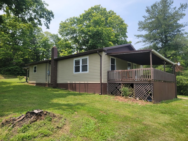 3380 Upton Talley Rd, Upton, KY 42784 - back of property featuring a yard and a chimney