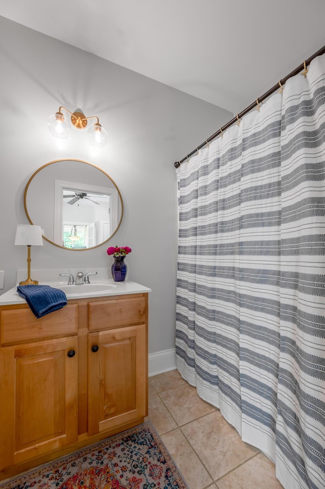 103 Windridge Dr, Nicholasville, KY 40356 - full bath featuring vanity, tile patterned floors, and ceiling fan